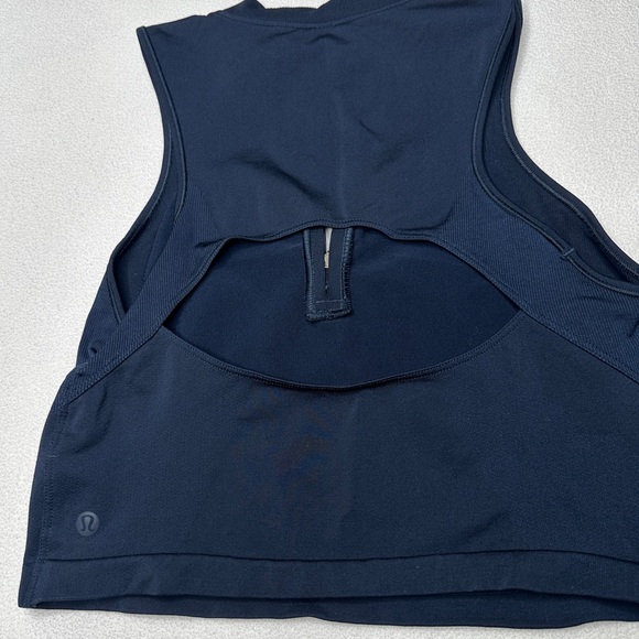 Lululemon Seamless Half-Zip Training Tank • Navy Blue - Picture 10 of 14